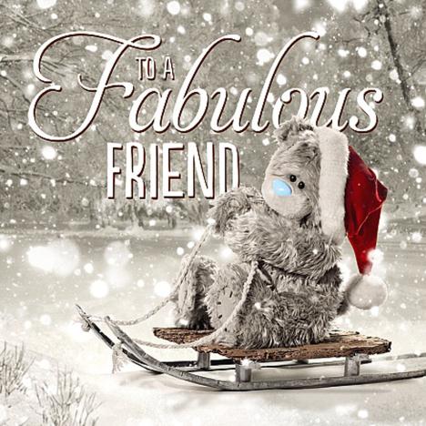 3D Holographic Fabulous Friend Me to You Bear Christmas Card  £2.99