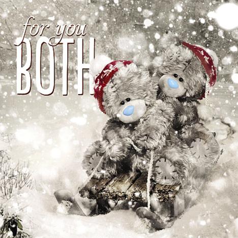 3D Holographic For You Both Me to You Bear Christmas Card  £2.99