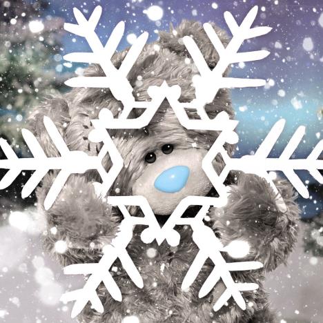 3D Holographic Large Snowflake Me to You Bear Christmas Card  £2.99