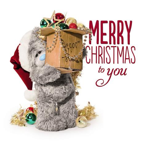 3D Holographic Box Of Decorations Me to You Bear Christmas Card  £2.99