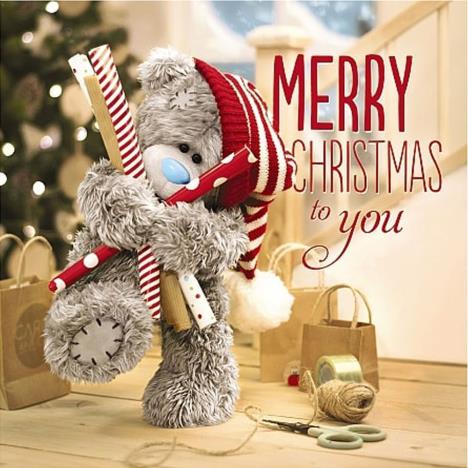 3D Holographic Bear and Roll Wrap  Me to You Bear Christmas Card  £3.59