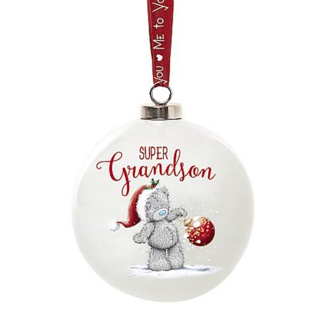 Super Grandson Me To You Bear Christmas Bauble  £2.99