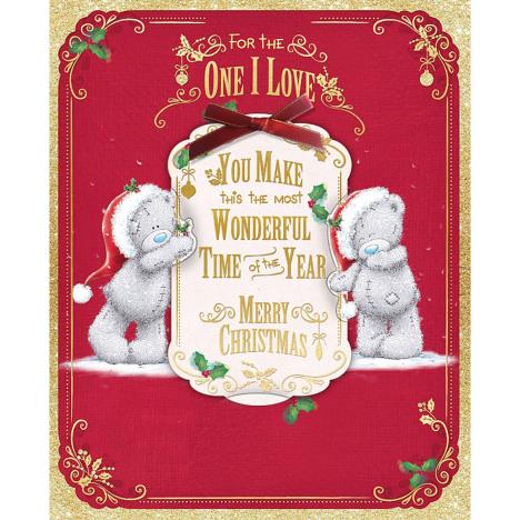 One I Love Keepsake Tag Large Me To You Bear Christmas Card  £4.99