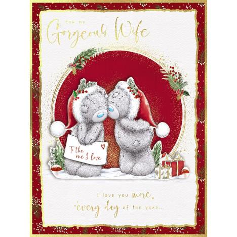 Gorgeous Wife Handmade Large Me to You Bear Christmas Card  £3.99