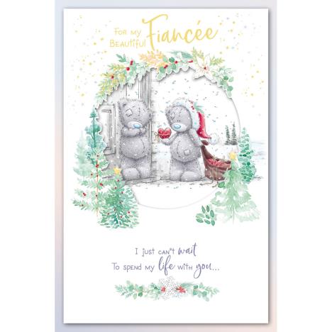Beautiful Fiancee Handmade Me to You Bear Christmas Card  £3.99