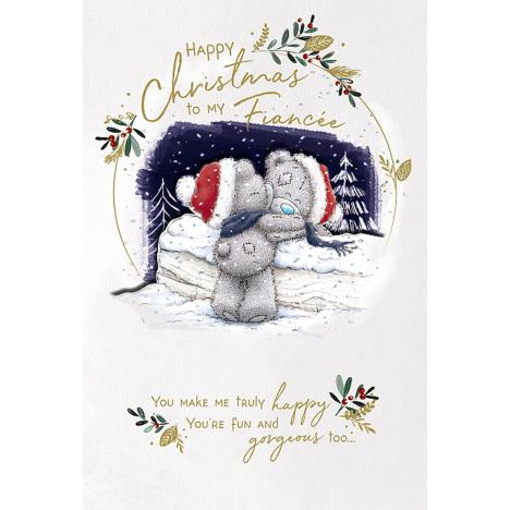 Fiancee Me to You Bear Handmade Christmas Card  £3.99