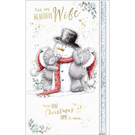 Beautiful Wife Handmade Me to You Bear Christmas Card  £4.99