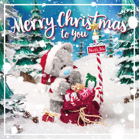 3D Holographic Sack Of Presents Me to You Bear Christmas Card  £2.69