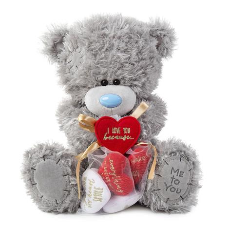 12" I Love You Because Hearts Me to You Bear  £30.00