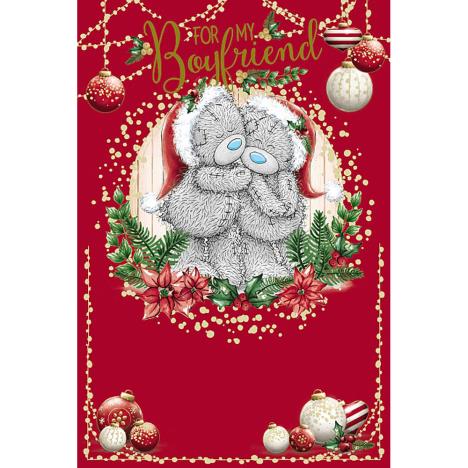 Boyfriend Bears Hugging Me to You Bear Christmas Card XSM01015