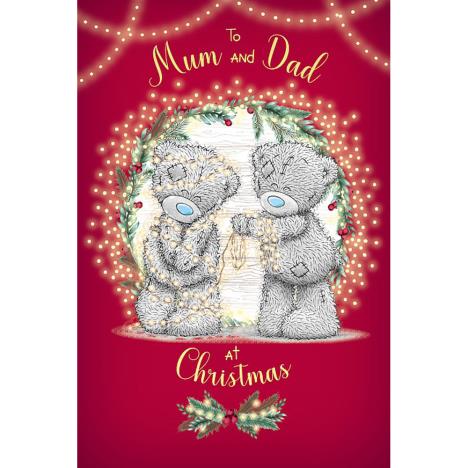 Mum & Dad Tangled Lights Me to You Bear Christmas Card  £3.59