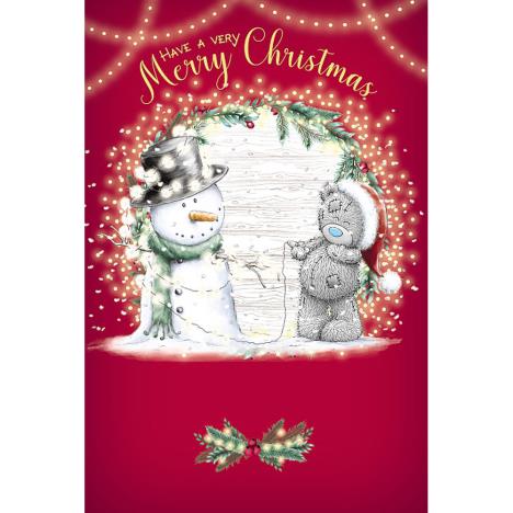 Tatty Teddy With Snowman Me to You Bear Christmas Card  £2.49