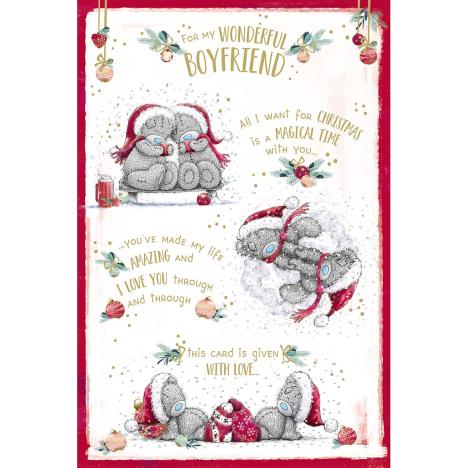 Boyfriend Verse Me to You Bear Christmas Card  £3.59