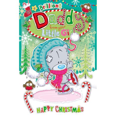 Daddy From Little Girl My Dinky Bear Me to You Bear Christmas Card  £2.49