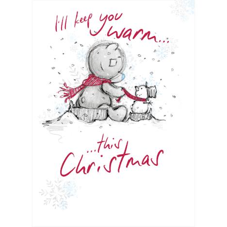 Bear With Small Snowman Me to You Bear Christmas Card  £1.79