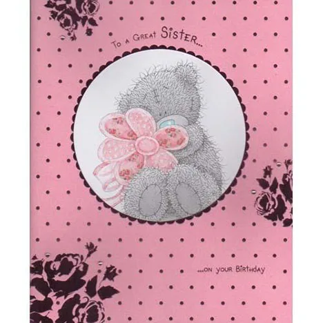 Sister Birthday Me to You Bear Felt Card £2.99