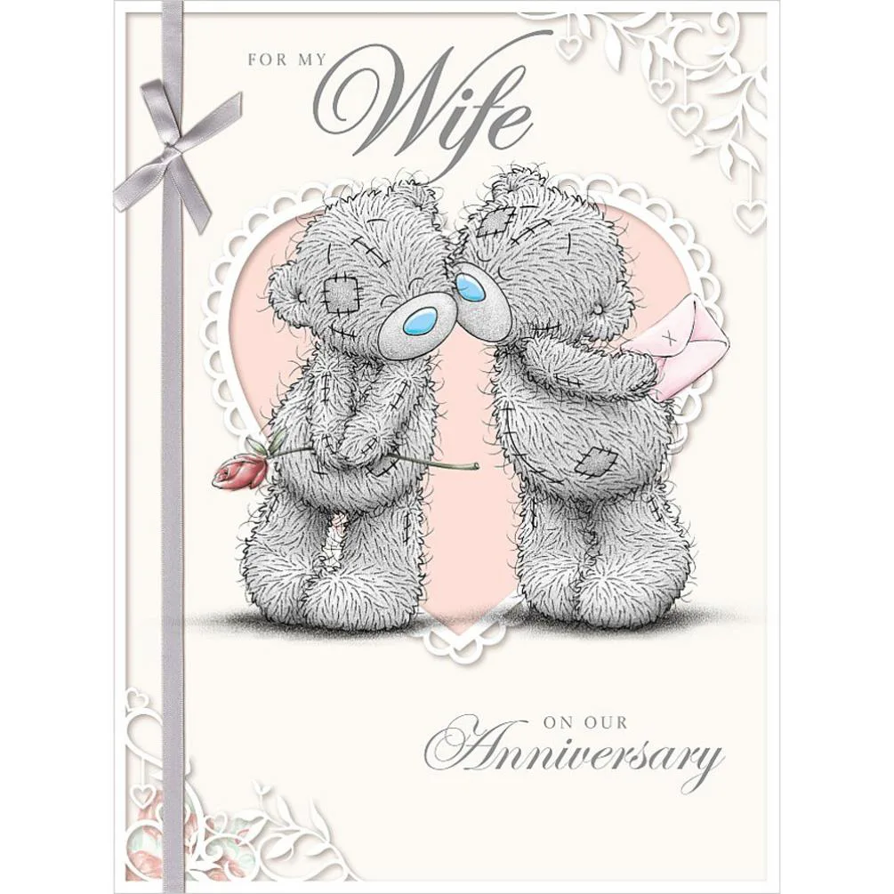 Wife On our Anniversary Large Me to You Bear Card £3.59