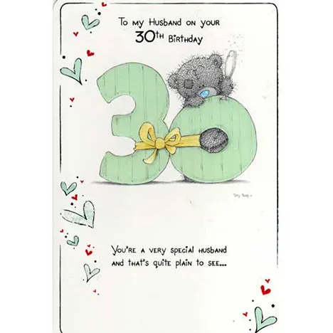 Husband 30th Me to You Bear Card