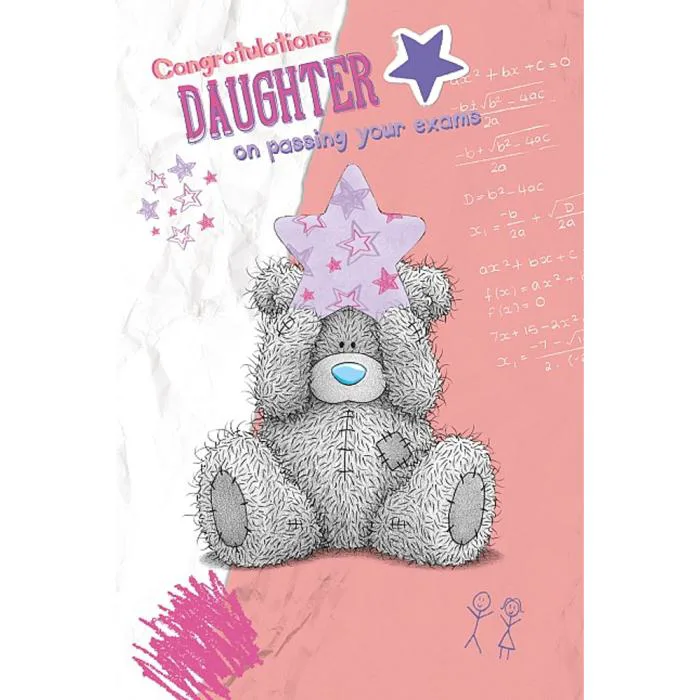 Daughter Exam Congratulations Me to You Bear Card £2.49