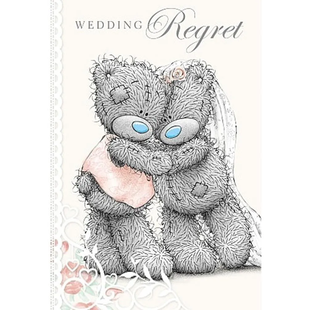 Wedding Regret Me to You Bear Card £1.49
