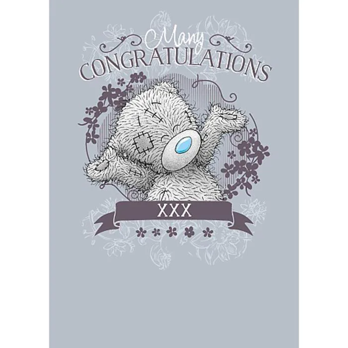 Many Congratulations Me to You Bear Card £1.79