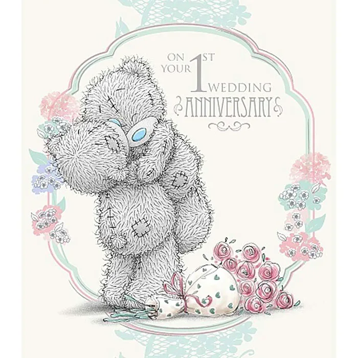 1st Wedding Anniversary Me to You Bear Card £1.13