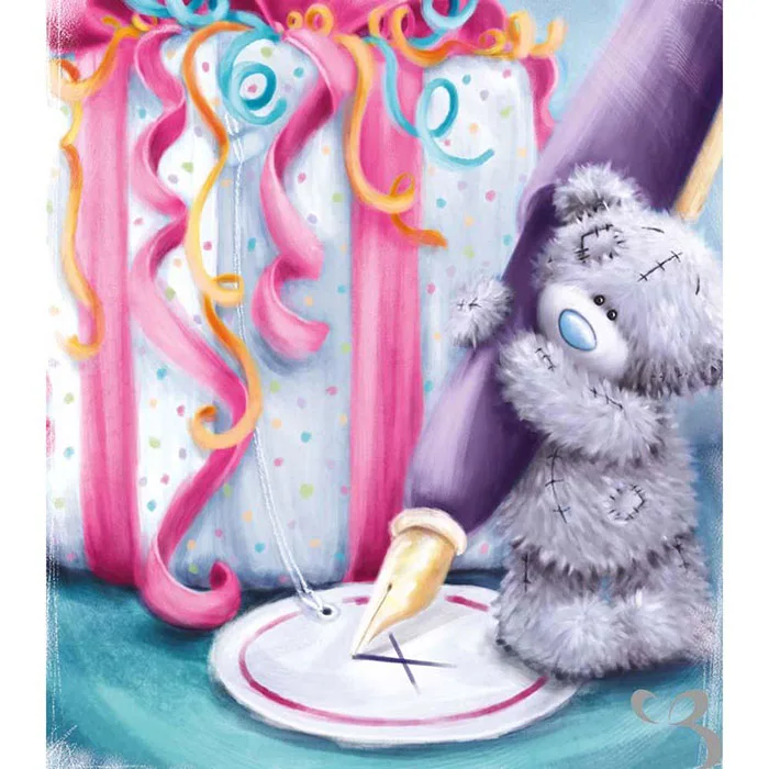 Tatty Teddy Holding Pen Birthday Me to You Bear Card £1.80