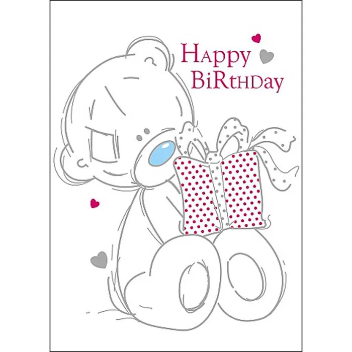 Tatty Teddy Holding Present Me to You Birthday Card (A91SS045) : Me to ...