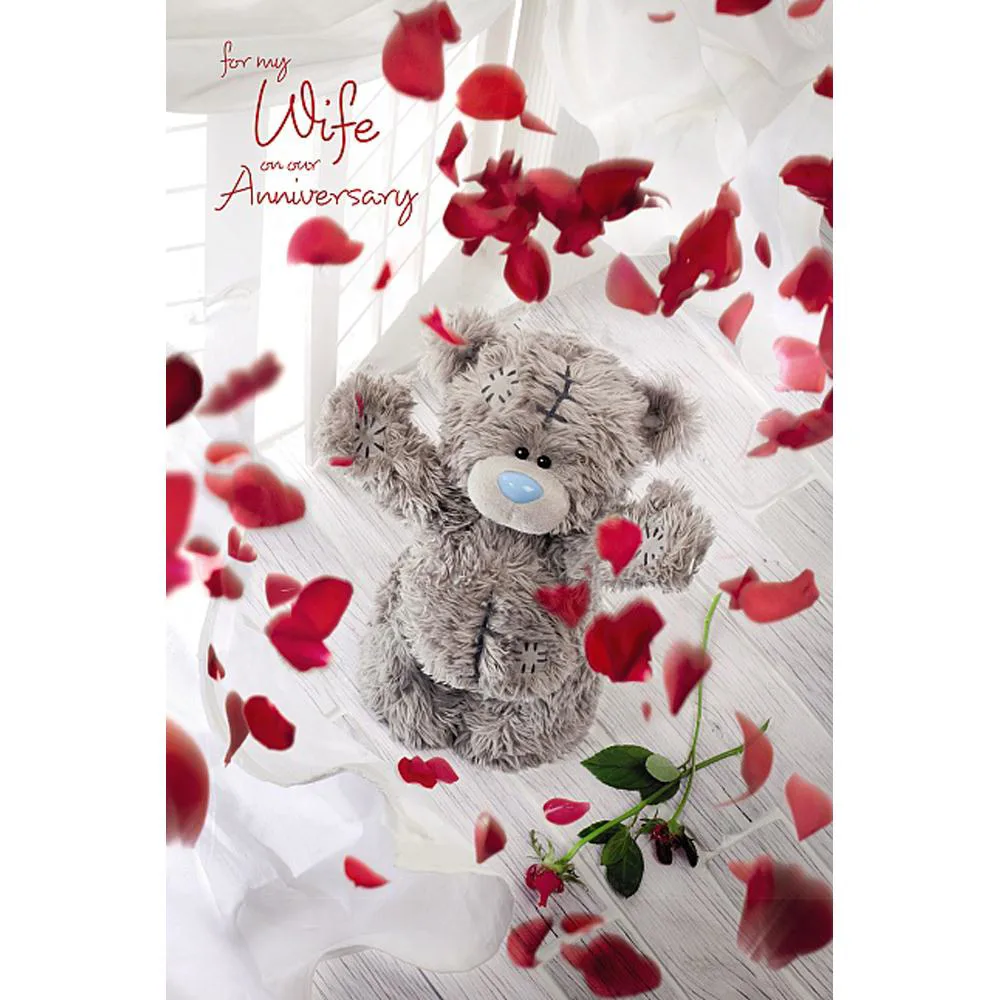 3D Holographic Wife Anniversary Me to You Bear Card