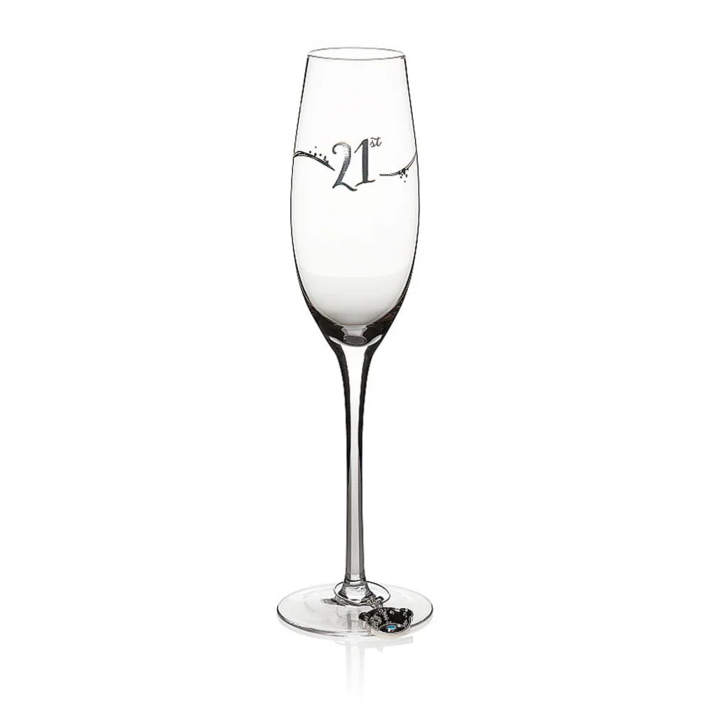 21st Birthday Me To You Bear Champagne Glass £7.20