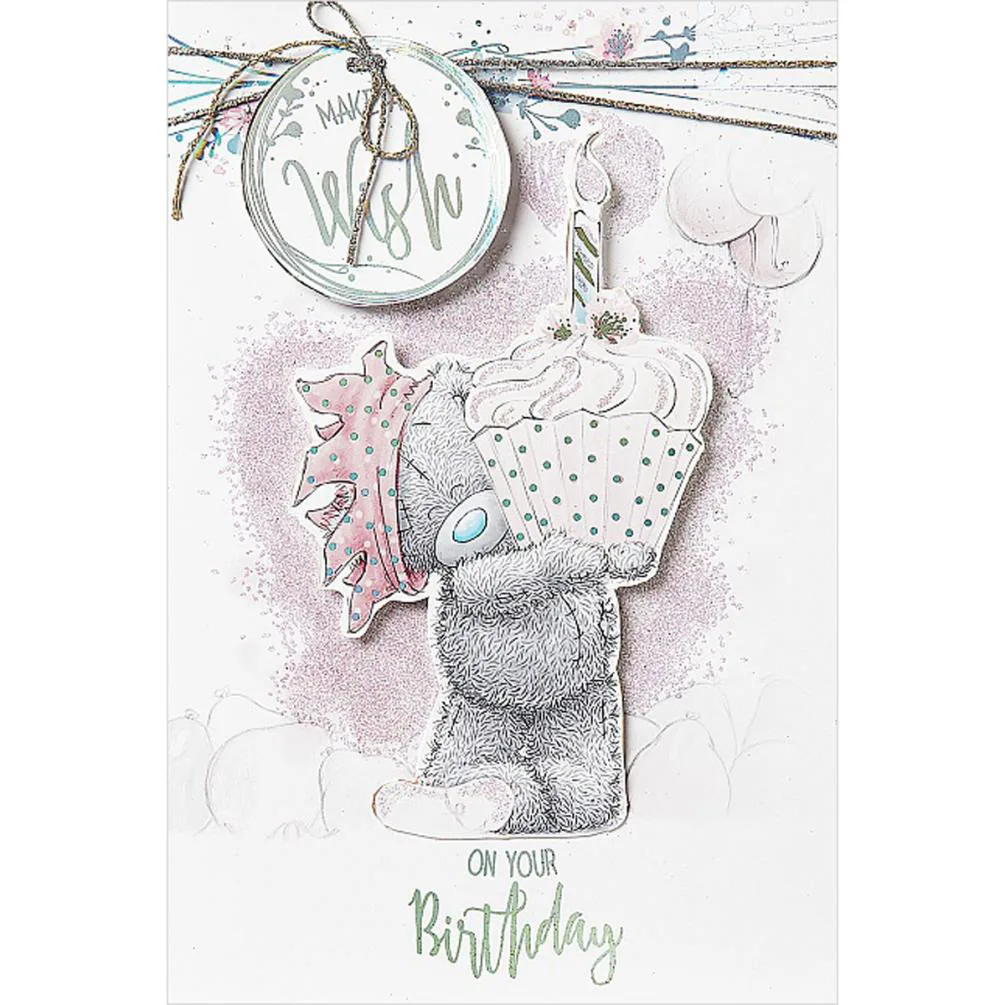 Make a Wish Handmade Me to You Bear Birthday Card £3.99