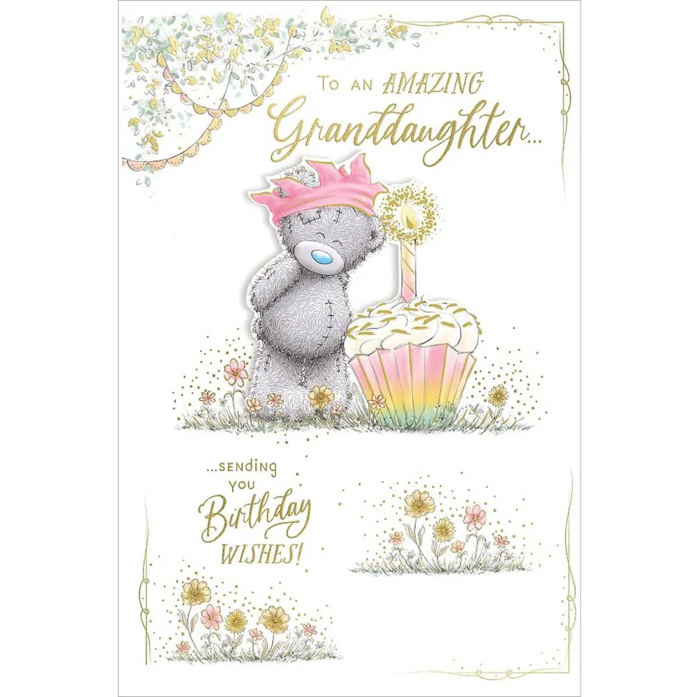 Amazing Granddaughter Me to You Bear Handmade Birthday Card