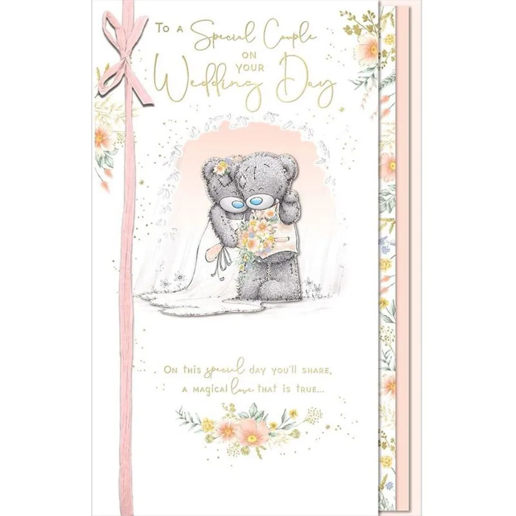 Special Couple Me to You Bear Handmade Wedding Day Card