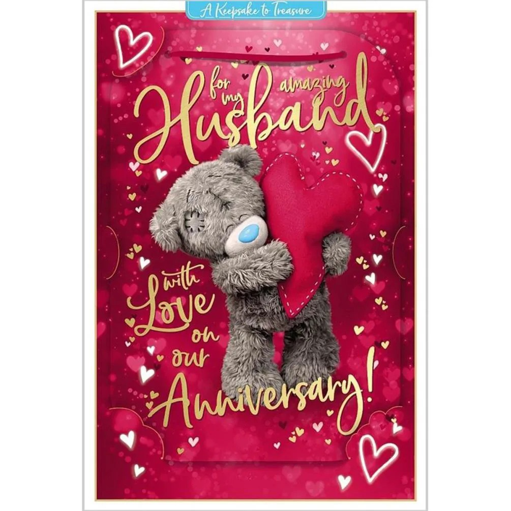 3D Holographic Amazing Husband Me to You Bear Anniversary Card