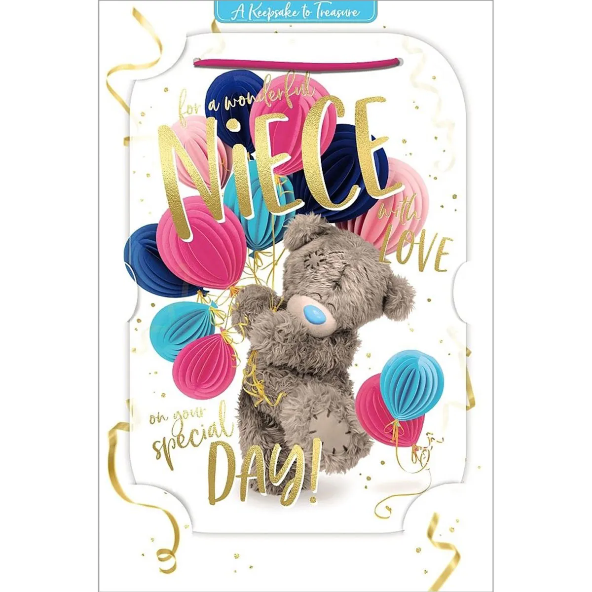 3D Holographic Keepsake Niece Me to You Birthday Card