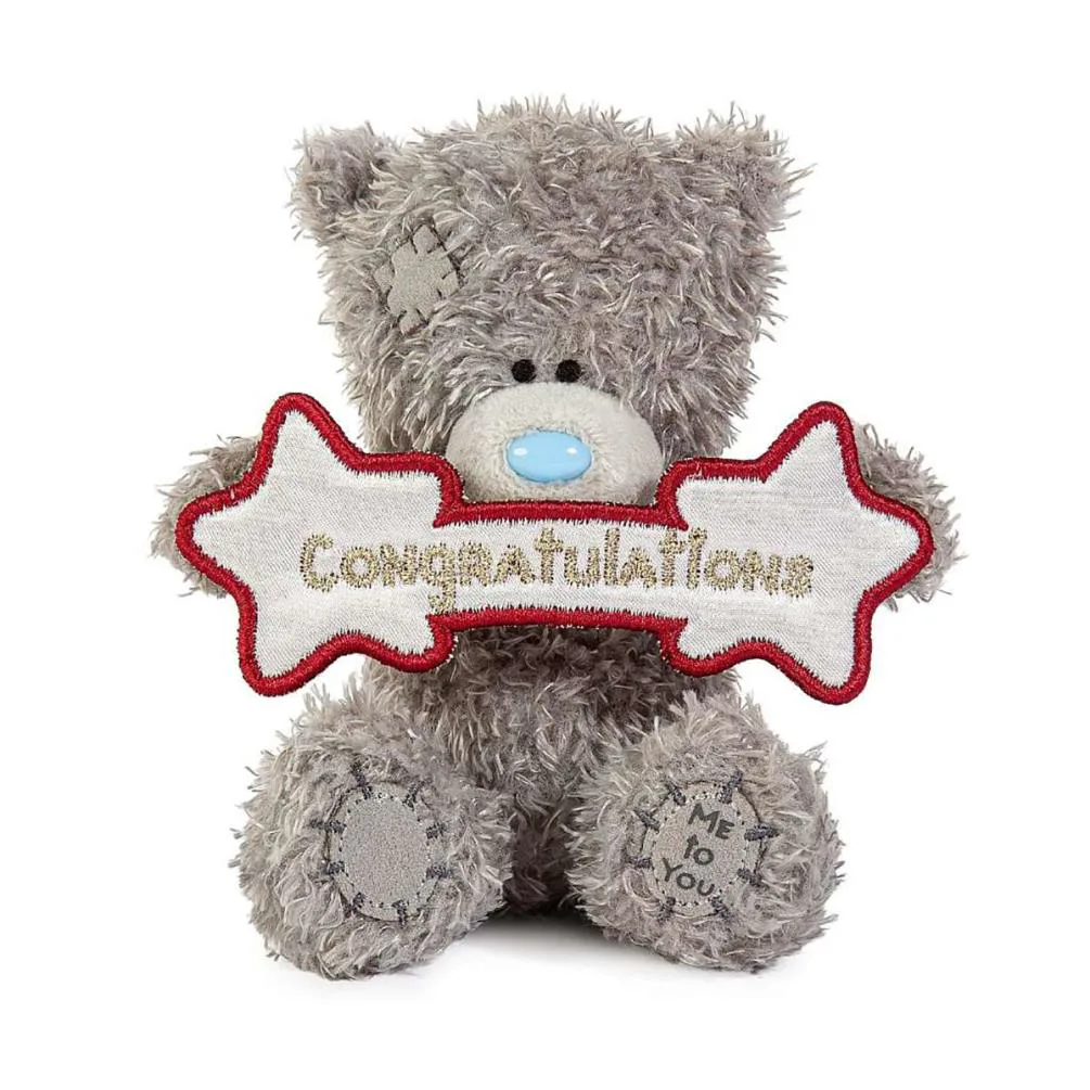 4" Congratulations Banner Me to You Bear