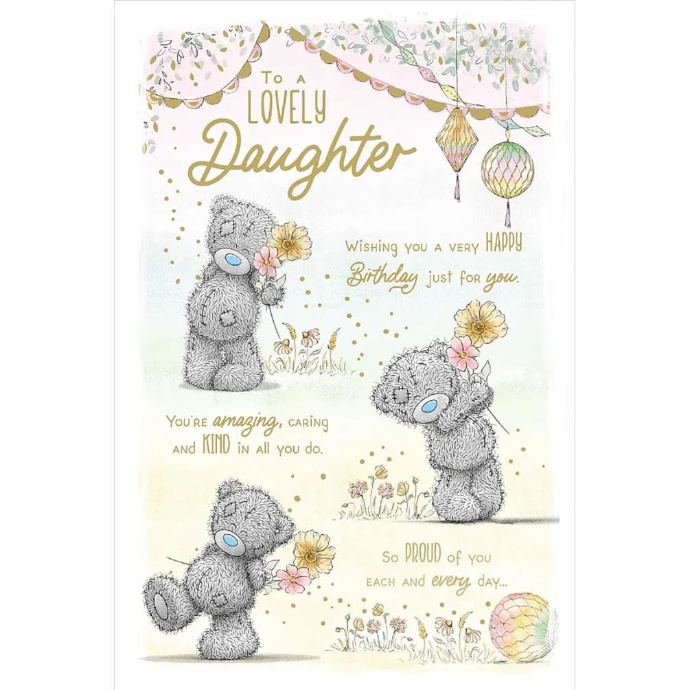 Lovely Daughter Verse Me to You Bear Birthday Card