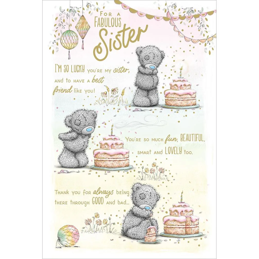 Fabulous Sister Verse Me to You Bear Birthday Card