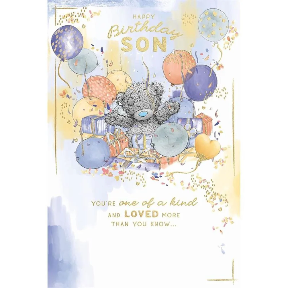 Son Bear with Balloons Me to You Bear Birthday Card