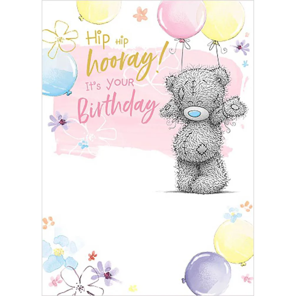 Hip Hip Hooray Me to You Bear Birthday Card