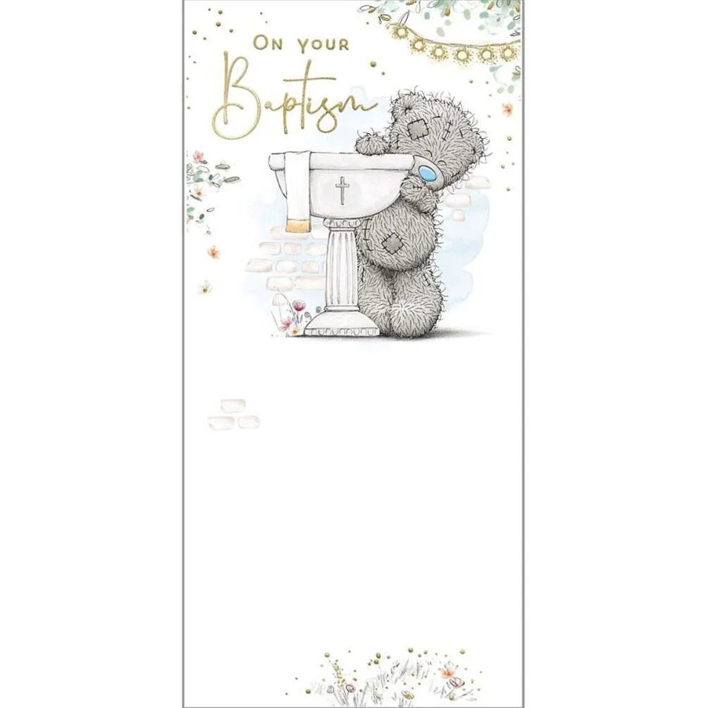 On You Baptism Me to You Bear Card