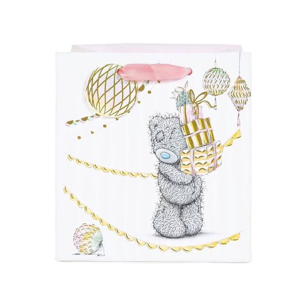 Bear Holding Stack of Presents Me to You Bear Small Gift Bag