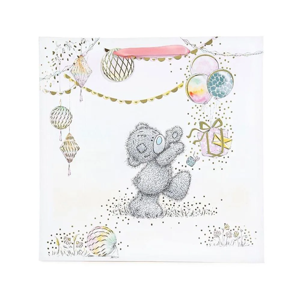 Bear with Present &amp; Balloons Me to You Bear Large Gift Bag