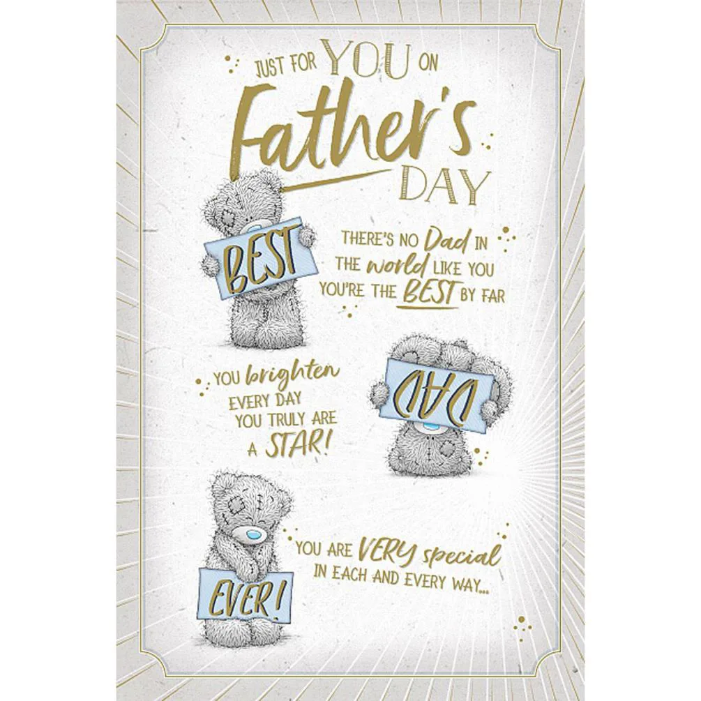 Best Dad Verse Me to You Bear Father's Day Card