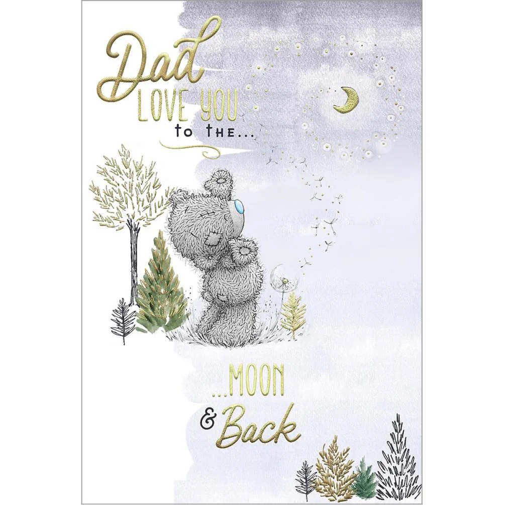 Dad Love You to the Moon &amp; Back Me to You Bear Father's Day Card