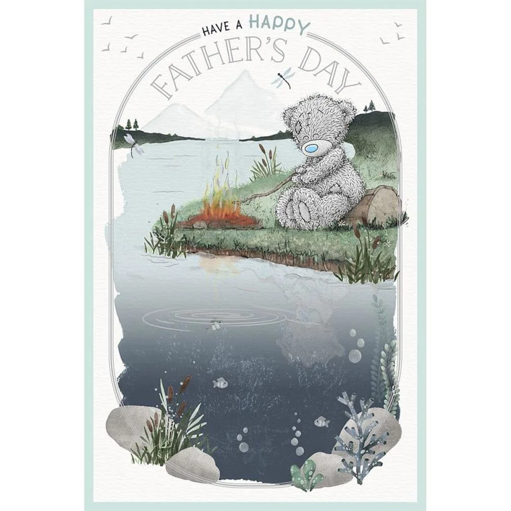 Bear By Campfire Me to You Bear Father's Day Card