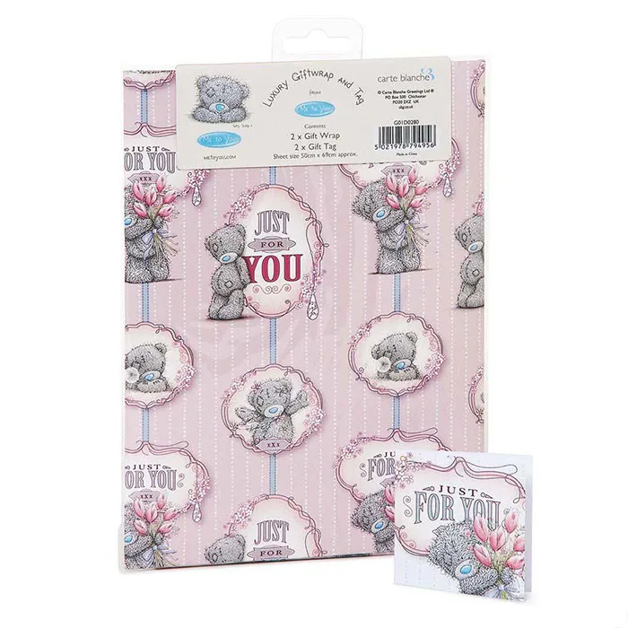 Just For You Luxury Me to You Bear Giftwrap and Tags £0.60
