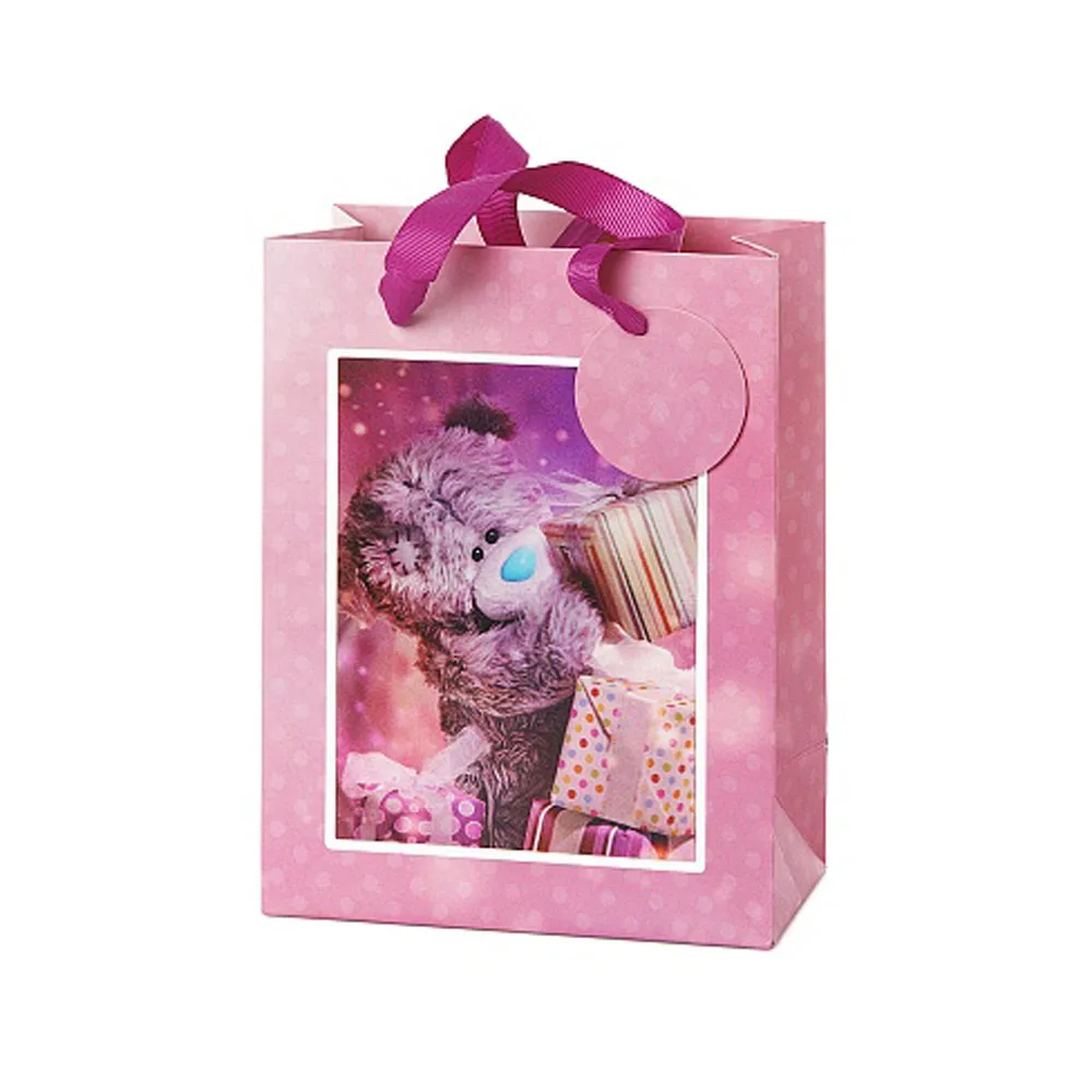 Extra Small 3D Holographic Bear With Presents Me to You Bear Gift Bag £1.99