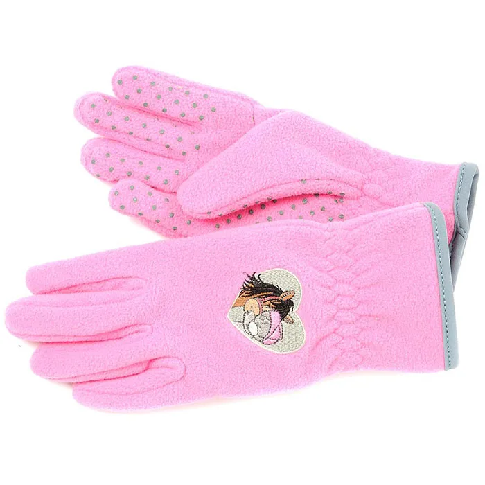 Me to You Bear Pink Fleece Riding Gloves Age 8-10
