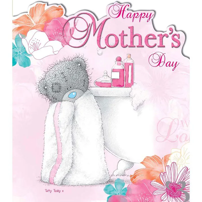 Tatty Teddy Wrapped in Towel Me to You Bear Mothers Day Card £1.80